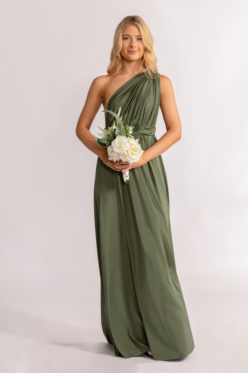 Luxe Satin A-line Multiway Infinity Dress in Dark Eucalyptus | ModelChic Luxe Satin A-line Multiway Infinity Dress in Dark Eucalyptus | ModelChic