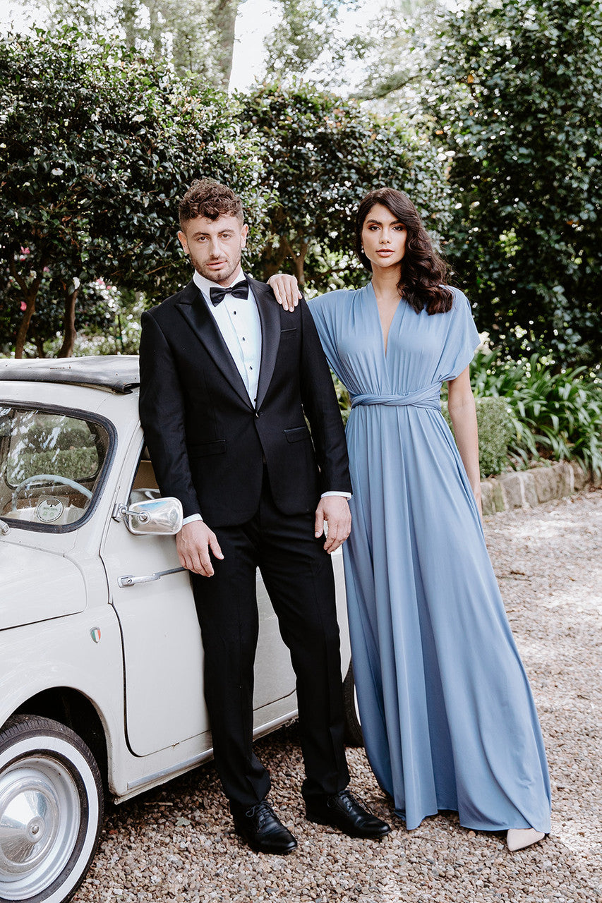 cornflower blue bridesmaid dresses uk Classic Multiway Infinity Bridesmaid Dress in Cornflower Blue For Sale  Online