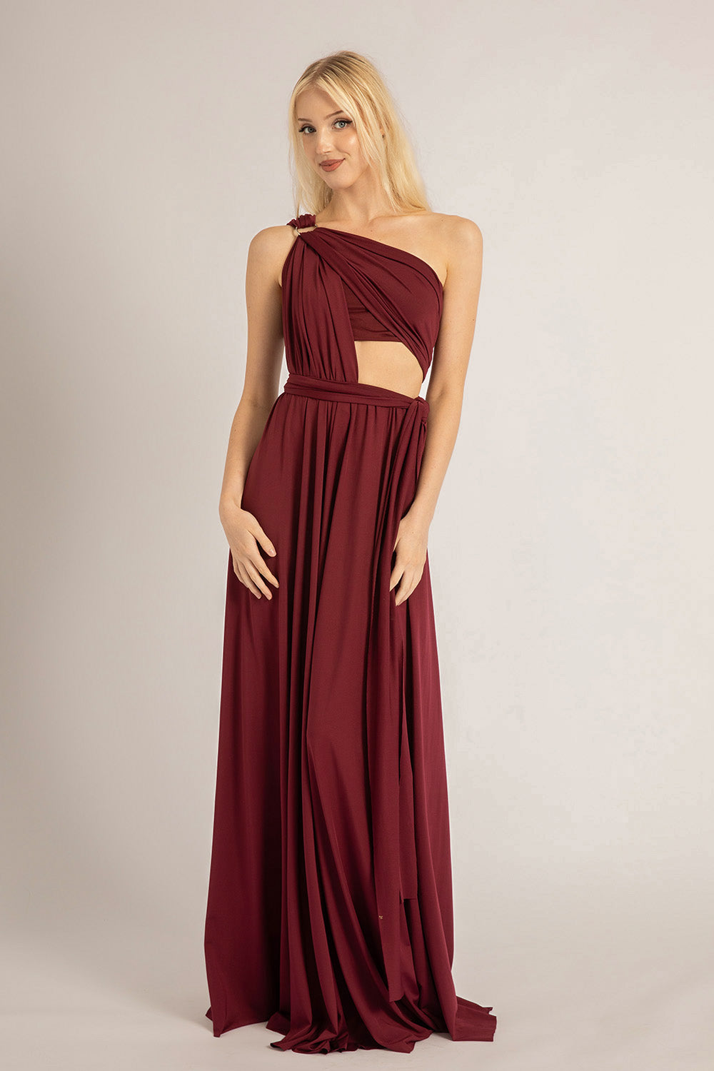 Classic Multiway Infinity Dress in Dark Burgundy For Sale - Bridesmaids Dresses