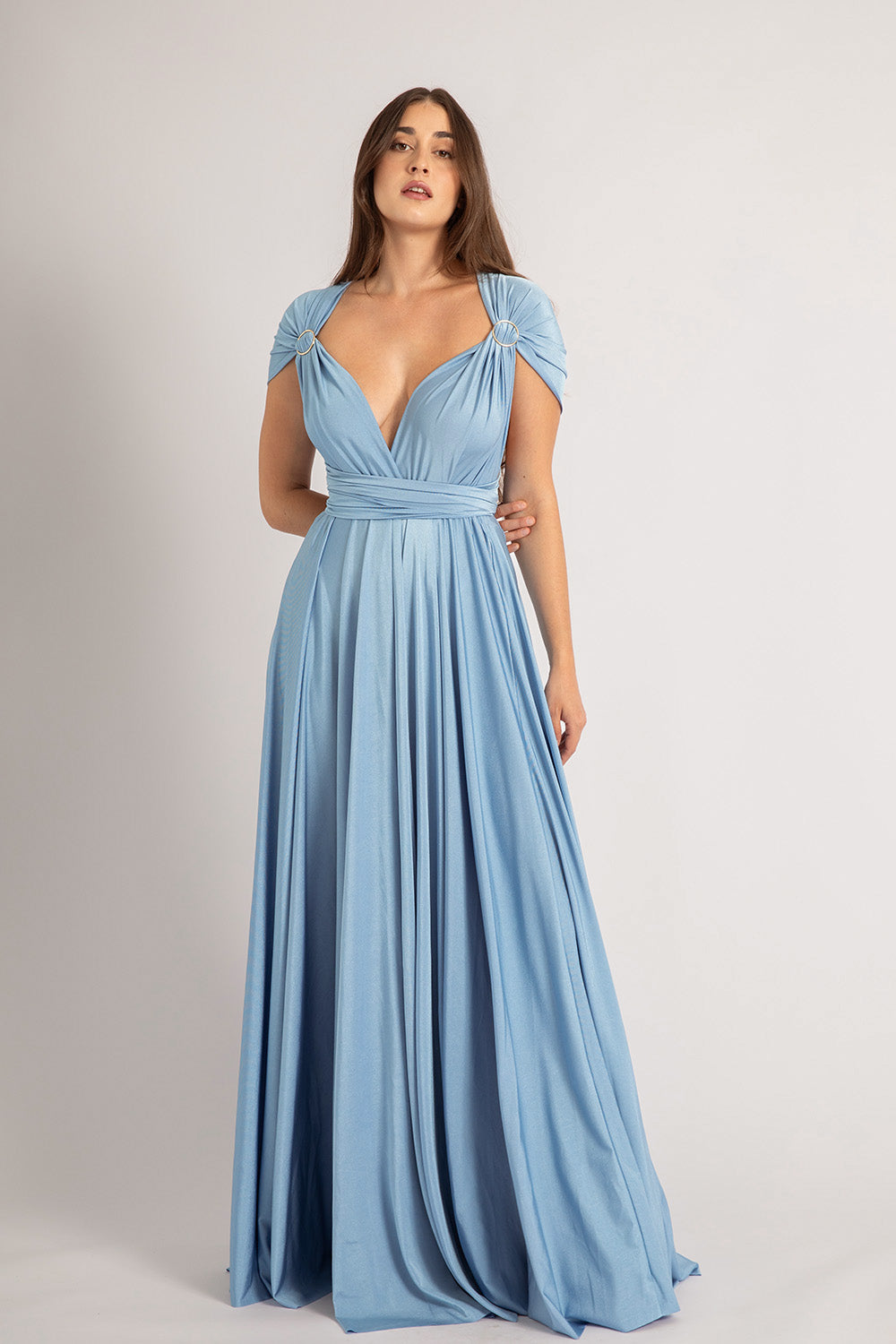 dusty blue infinity dress Dusty Blue Casual Maxi Dress Infinity Dress With Tube Dusty Blue Infinity  Sleeveless Maxi Dress