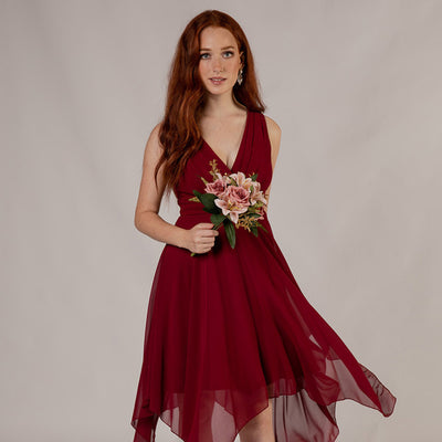 burgundy Bridesmaids Dresses