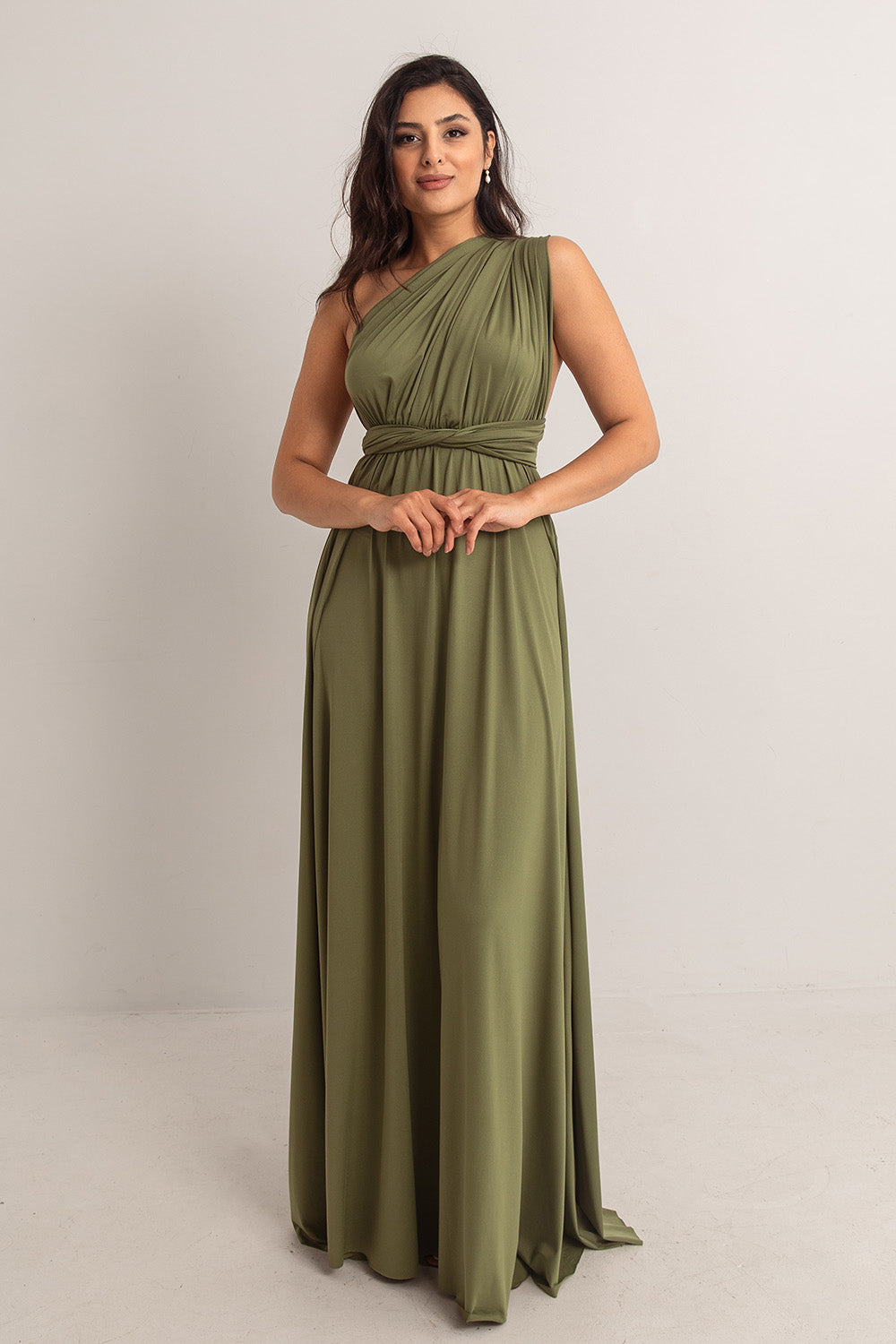 Classic Multiway Infinity Dress in Olive Green