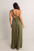 Classic Multiway Infinity Dress in Olive Green