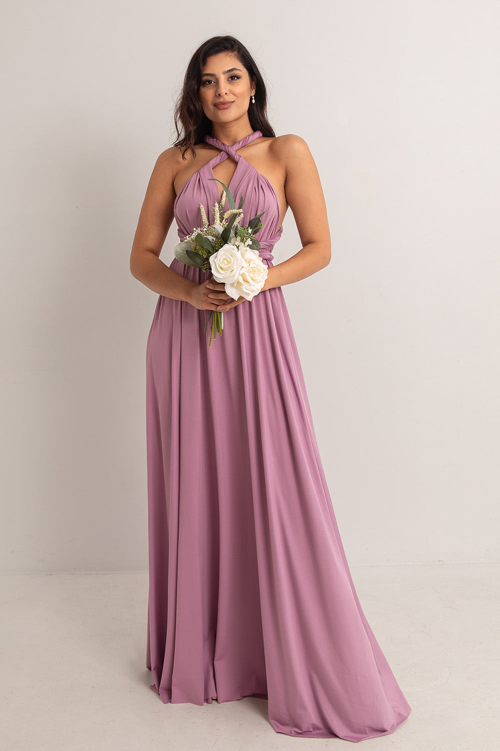 Classic Multiway Infinity Bridesmaid Dress In Dusty Purple - Formal Dresses For Sale