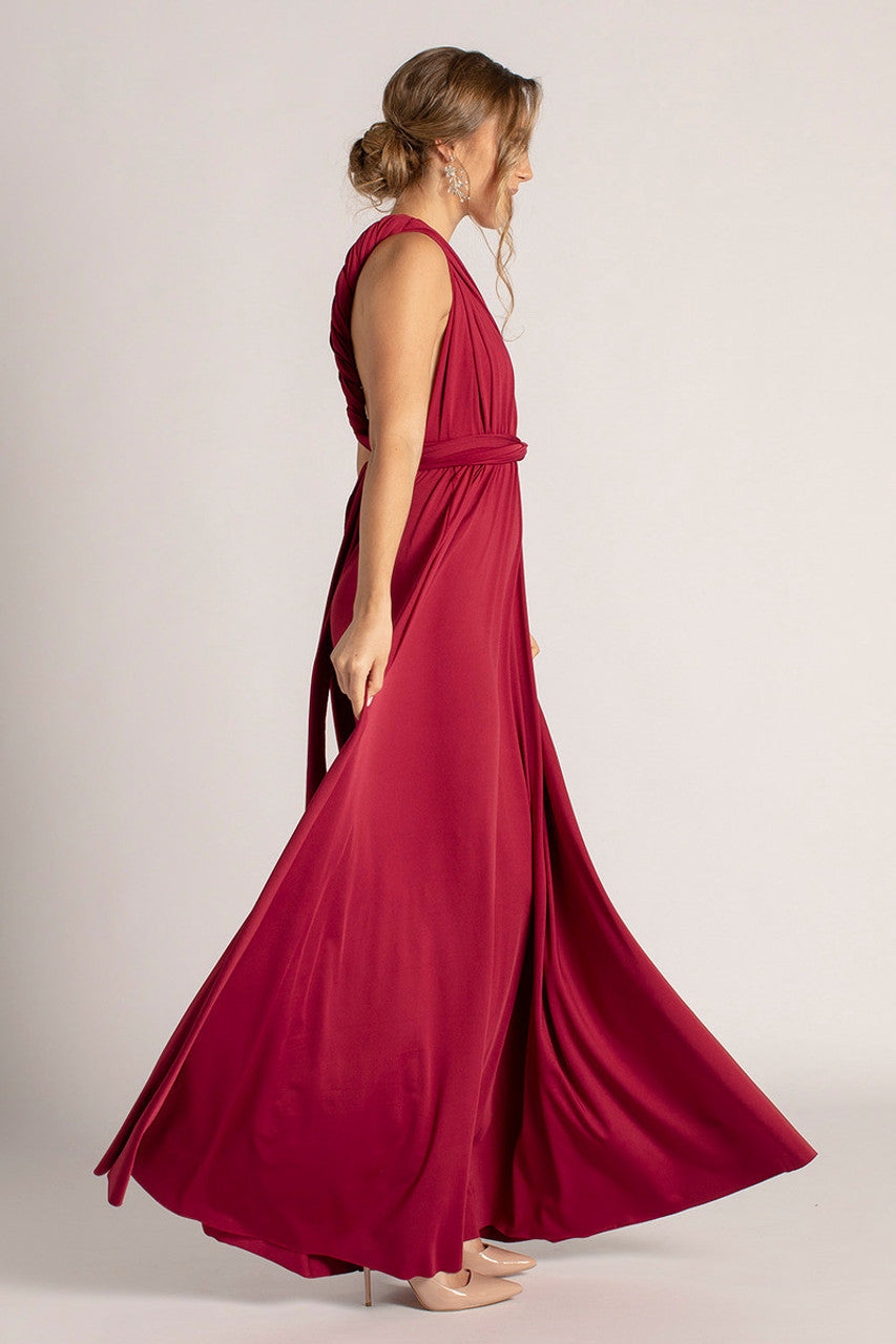 Classic Infinity Dress in Burgundy