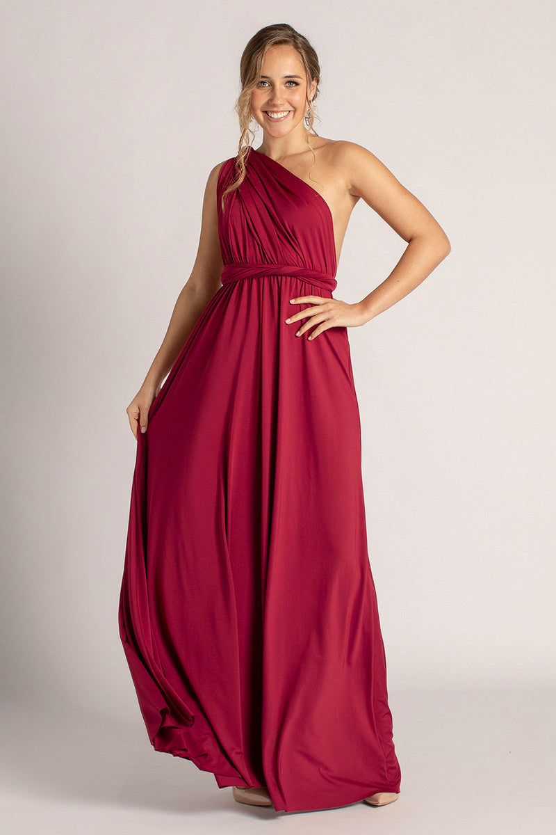 Classic Multiway Infinity Dress in Burgundy