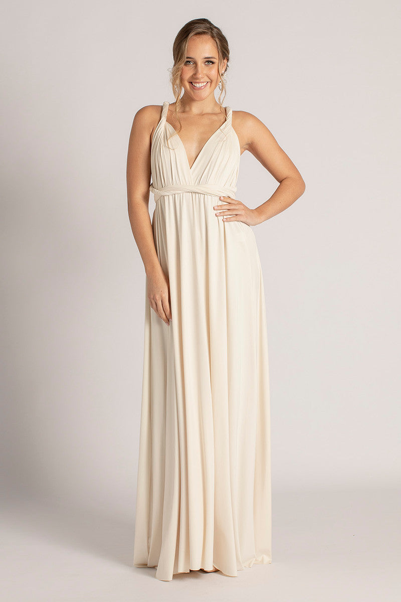 champagne multiway bridesmaid dresses CHAMPAGNE Bridesmaid Dress/ CUSTOM LeNGTHS/ Convertible Dress / Infinity Dress/Multiway Dress/ Multi Wrap Dress / Plus Size /