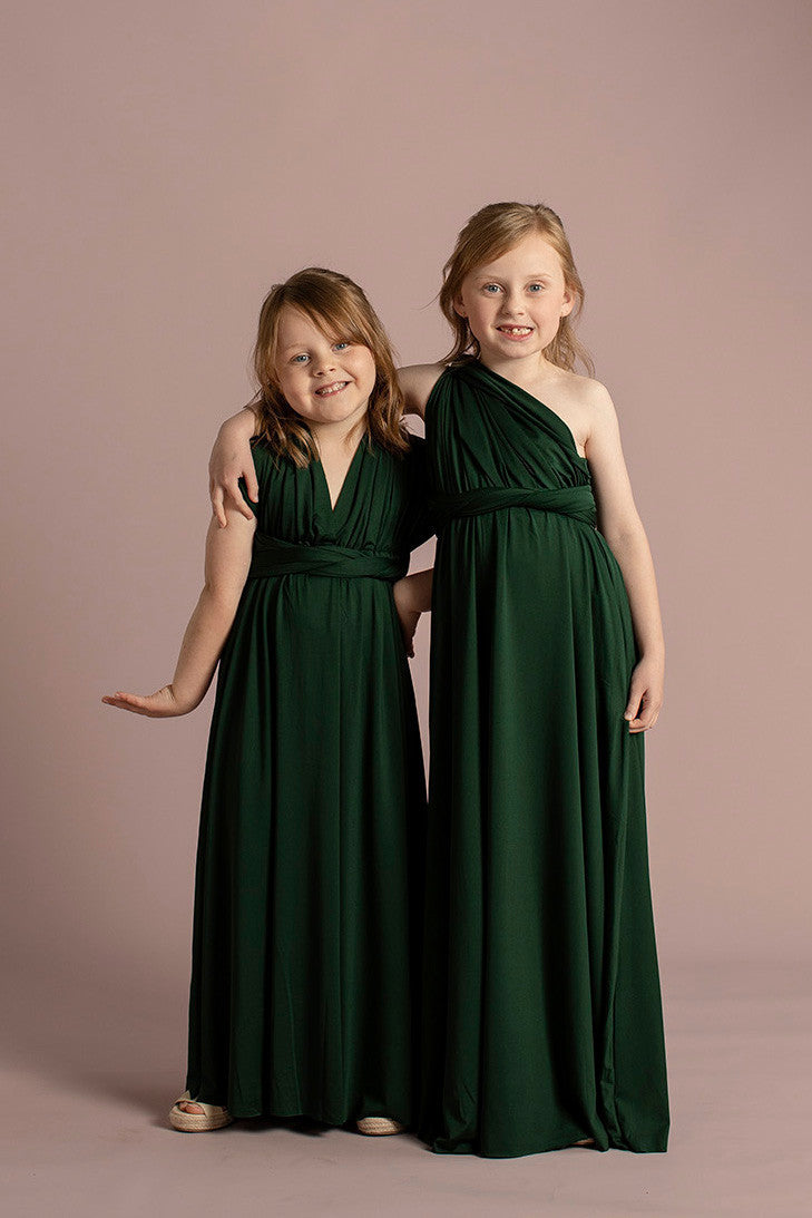 Classic Multiway Infinity Dress in Hunter Green