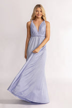 Luxe Satin A-line Infinity Dress in Lavender