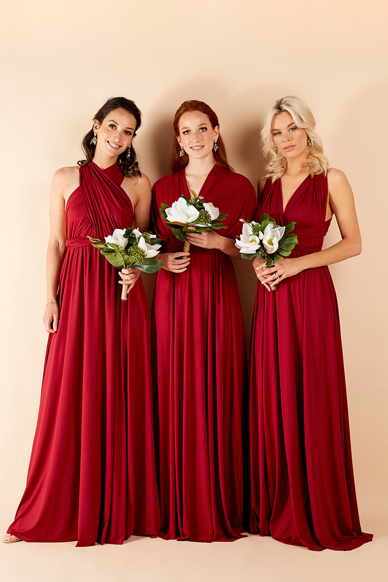 Classic Multiway Infinity Dress in Burgundy