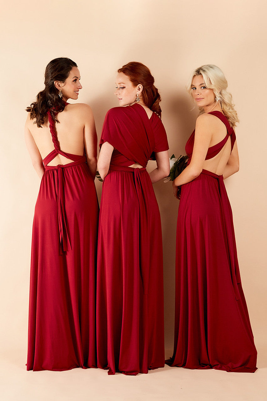 Classic Infinity Dress in Burgundy