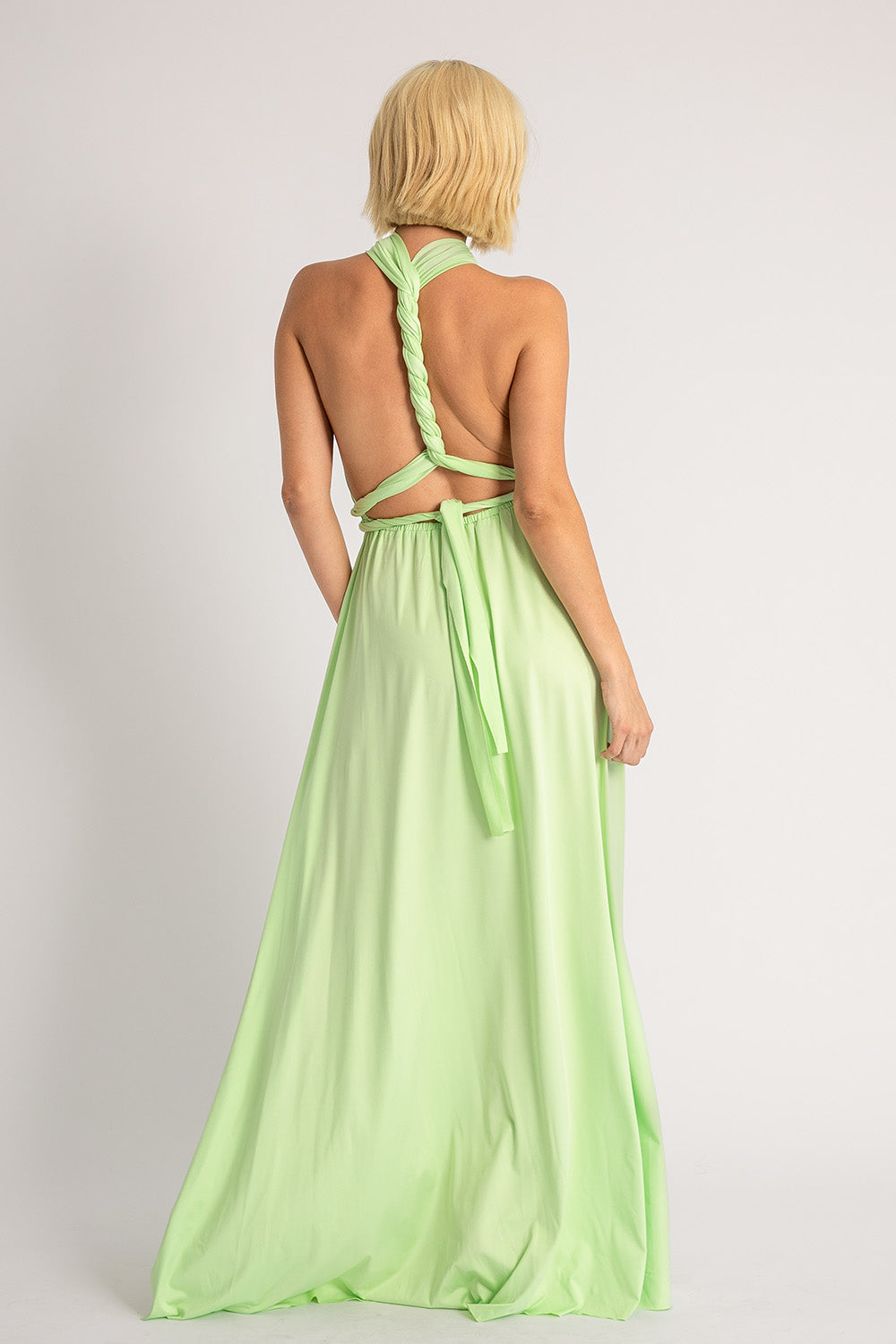 Classic Multiway Infinity Dress in Pastel Lime Green