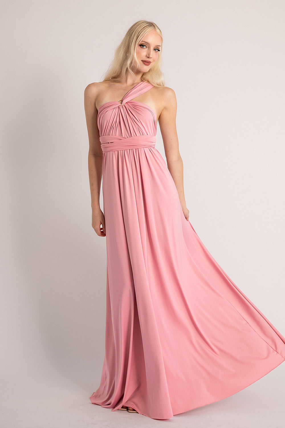 Classic Infinity Dress in Strawberry Pink | Multiway | Model Chic