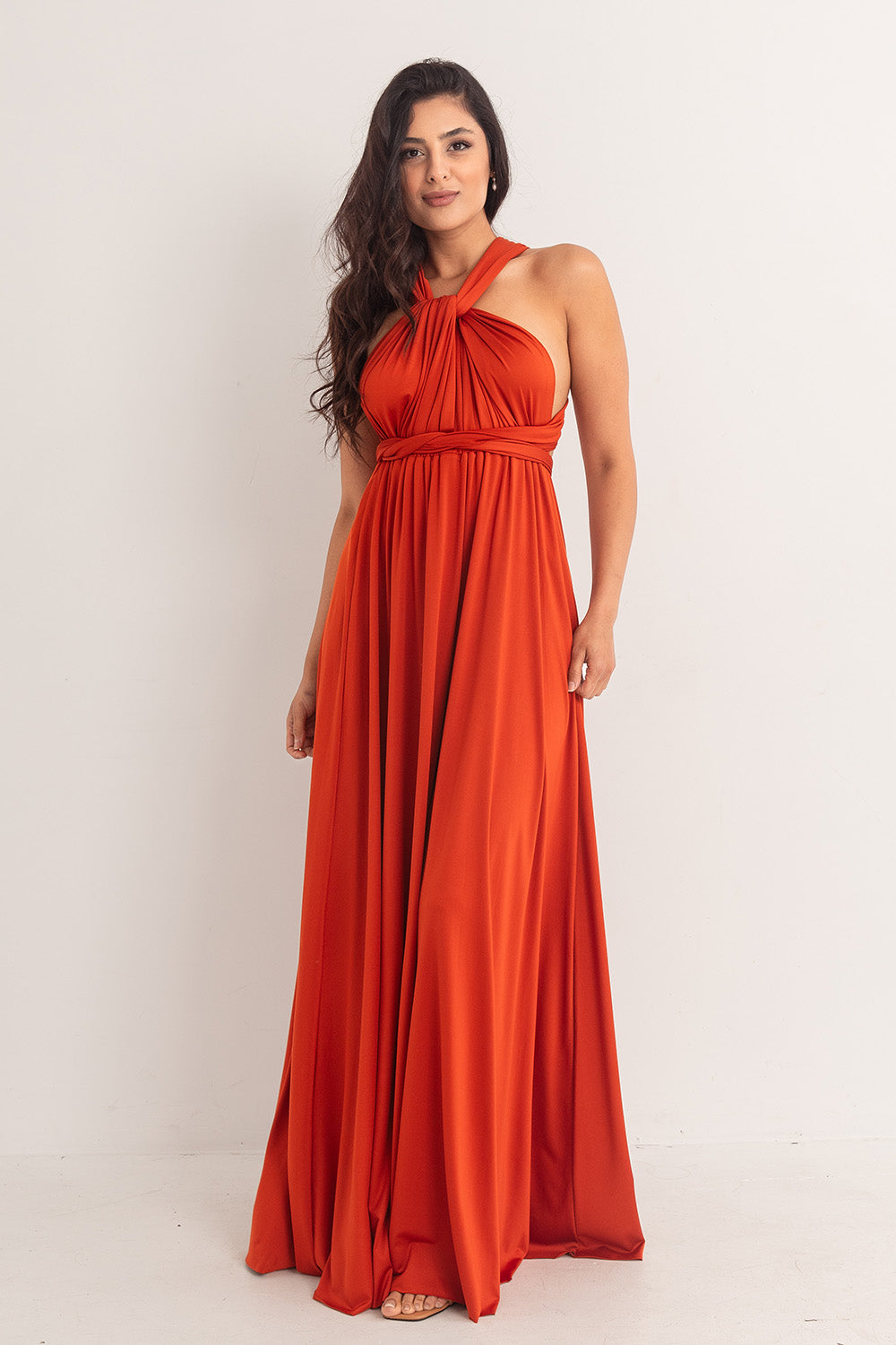 Classic Multiway Infinity Dress in Rust