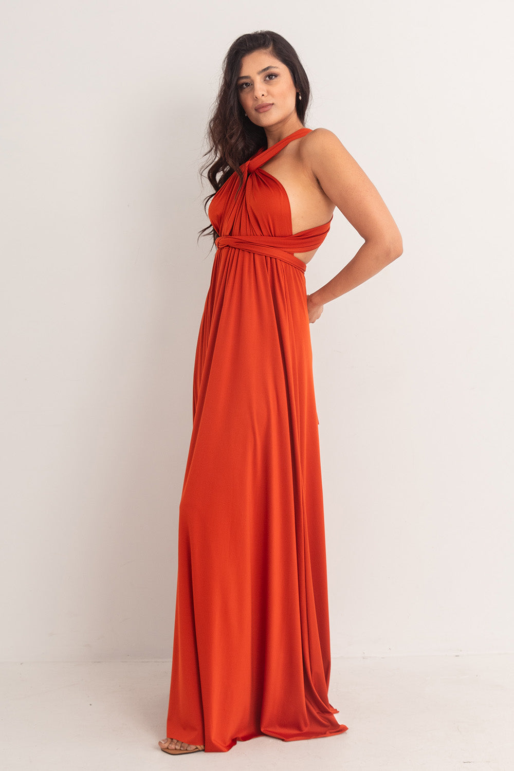 Classic Multiway Infinity Dress in Rust