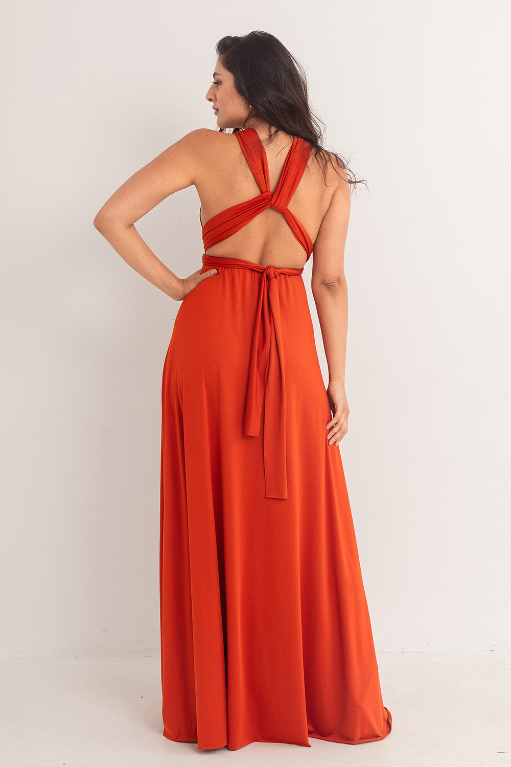 Classic Multiway Infinity Dress in Rust