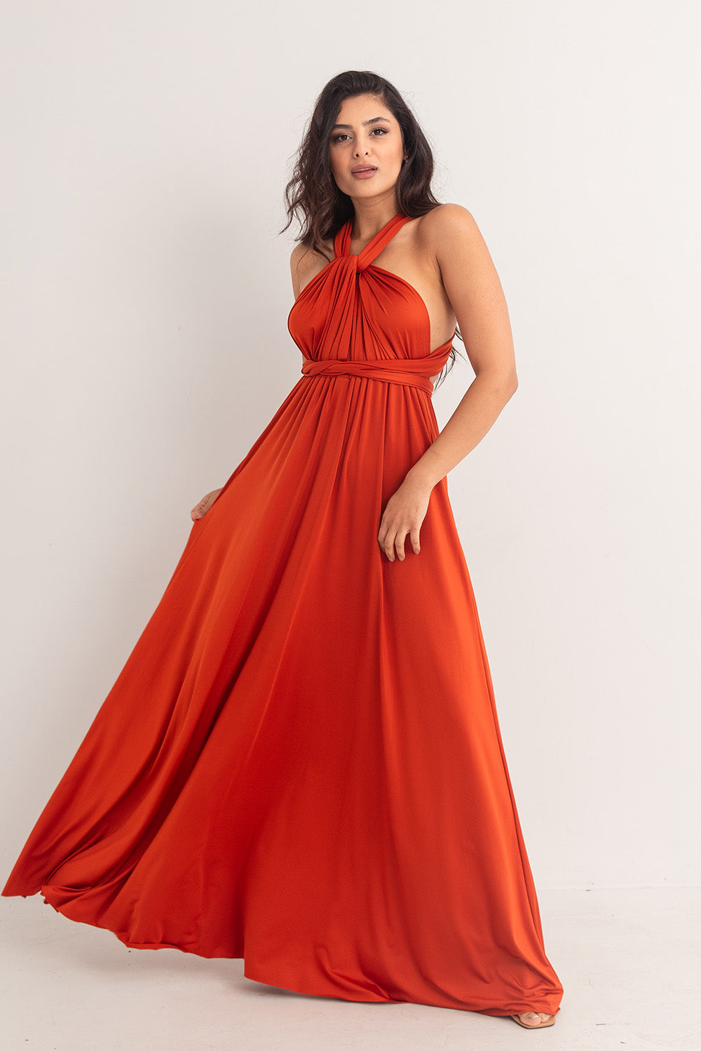 Classic Multiway Infinity Dress in Rust