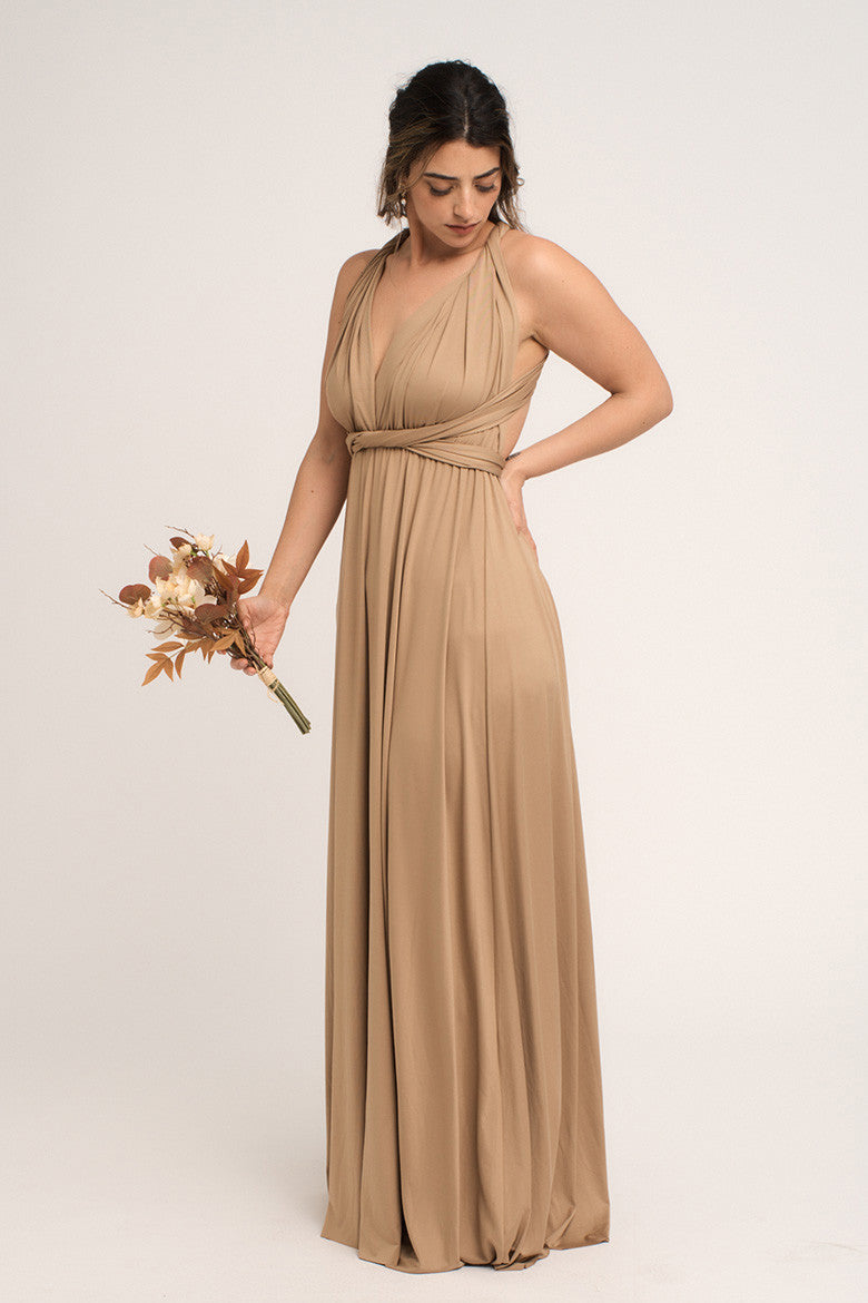 Classic Multiway Infinity Dress in Cappucino