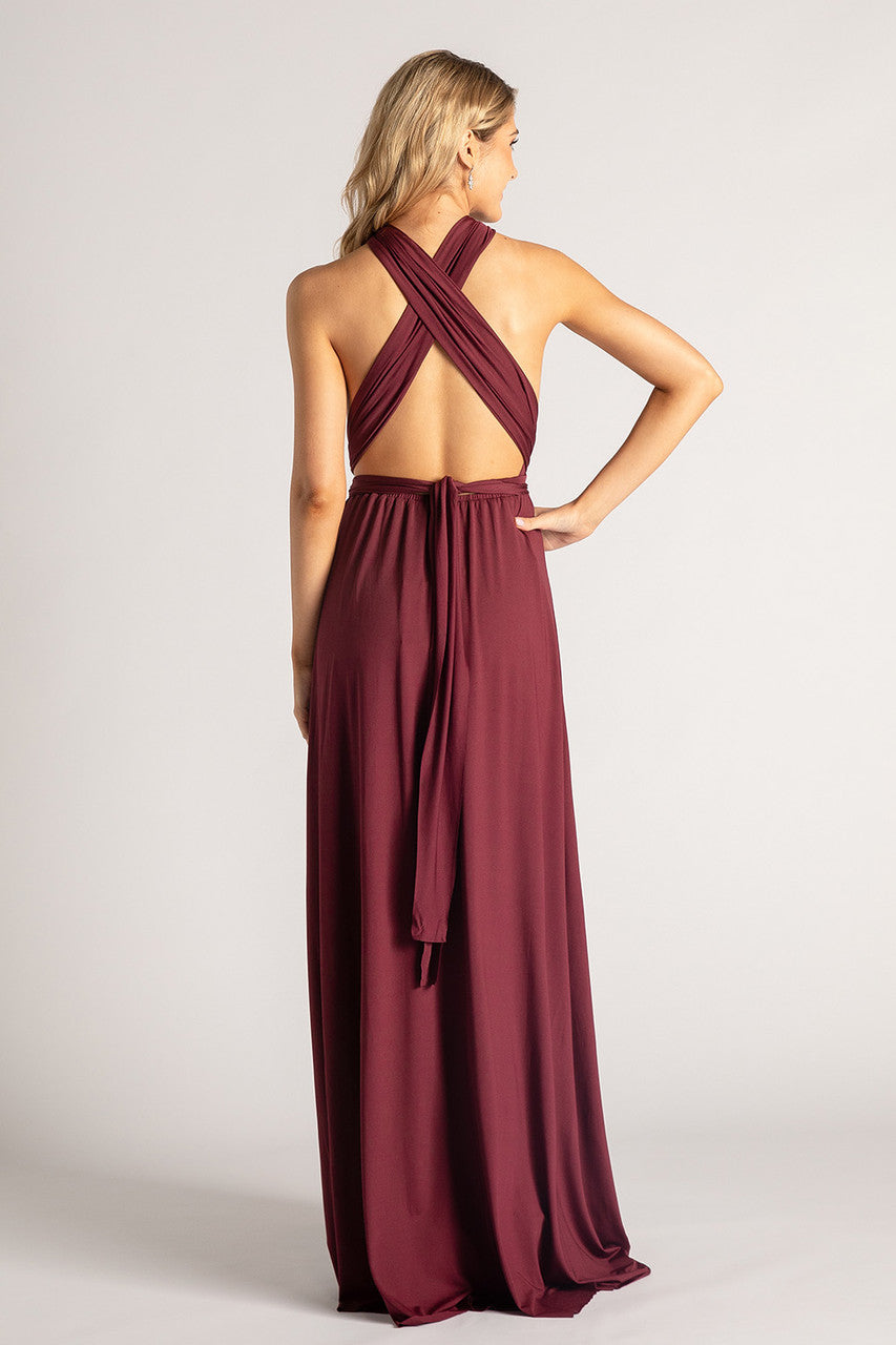 Dark burgundy Infinity Multiway Dress For Formal or Bridesmaids Dress