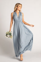 Classic Infinity Dress in Dusty Blue