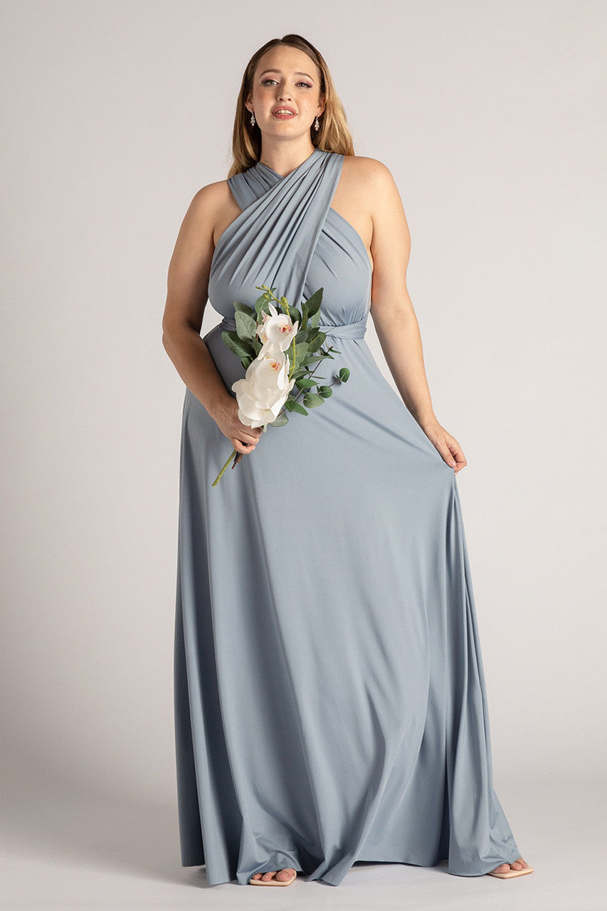 Classic Infinity Dress in Dusty Blue
