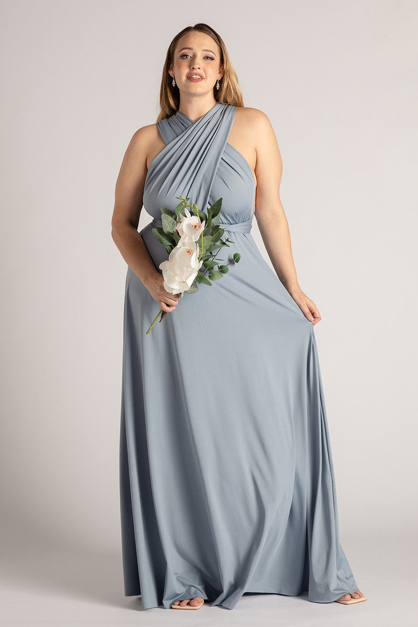 Dusty Blue formal and bridesmaids dress. Classic Multiway Infinity Bridesmaids Dress In Dusty Blue