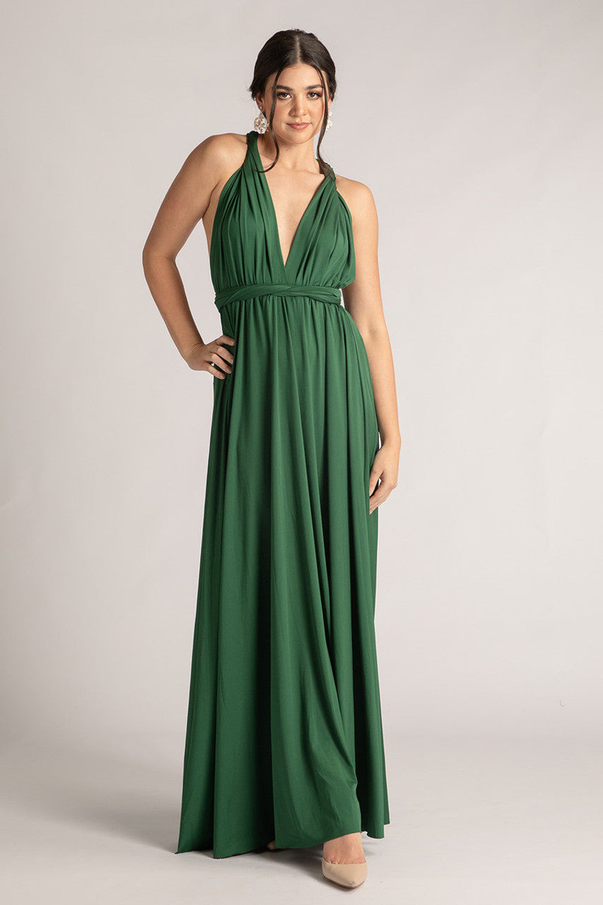 Classic Infinity Dress in Emerald Green
