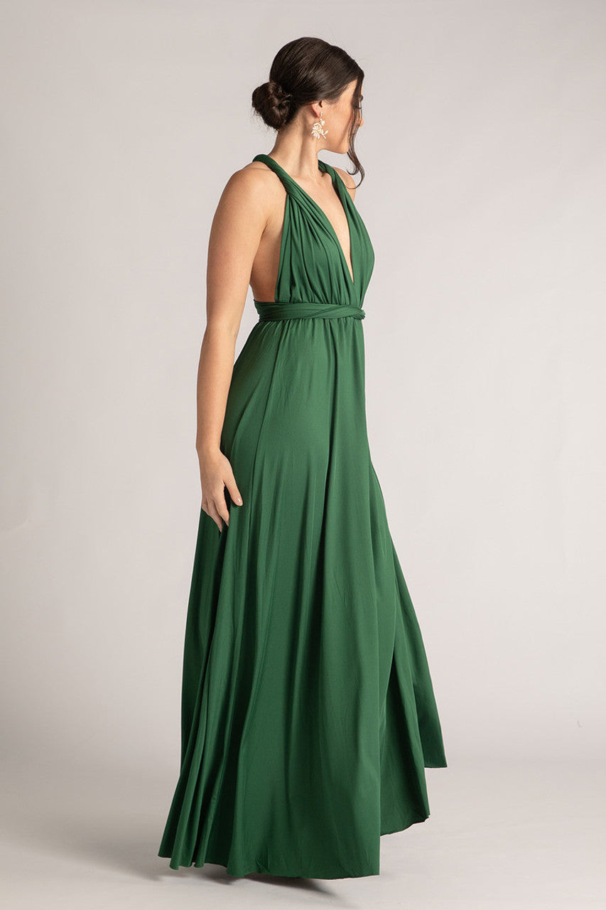 Classic Infinity Dress in Emerald Green
