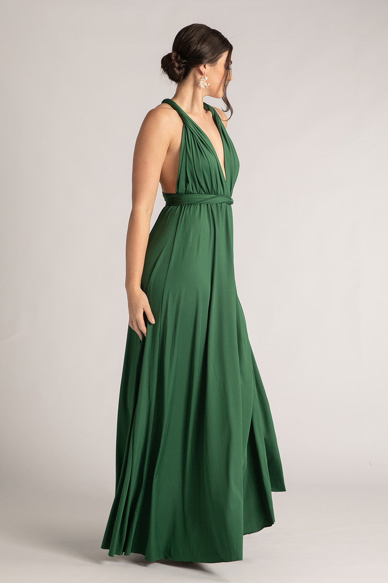 Classic Multiway Infinity Dress in Emerald Green