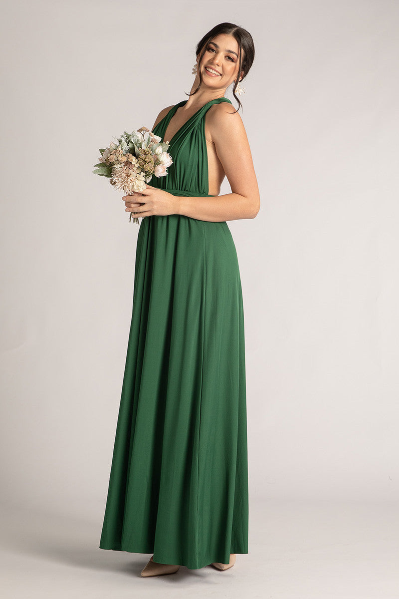 Classic Multiway Infinity Dress in Emerald Green
