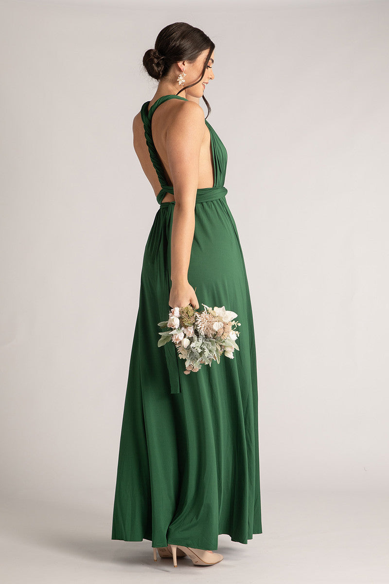 Classic Multiway Infinity Dress in Emerald Green