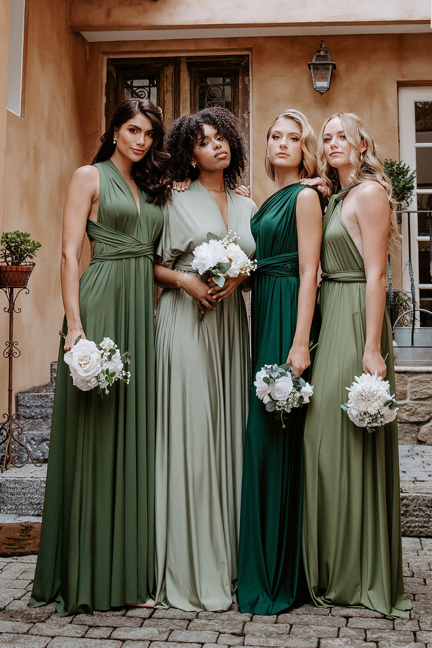 Sage Green Bridesmaid Dresses UK | Multiway Infinity | Model Chic Sage Green Bridesmaid Dresses UK | Multiway Infinity | Model Chic
