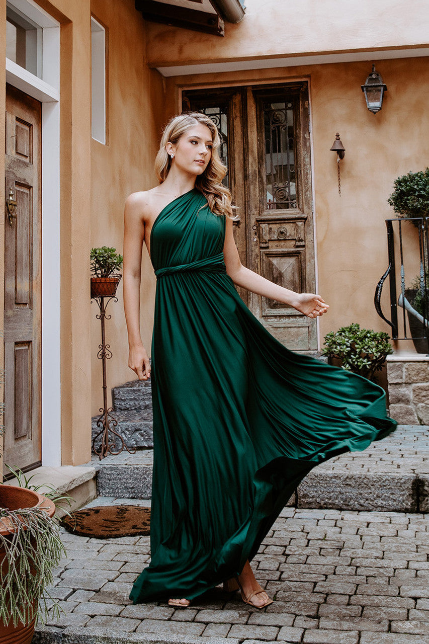 Classic Infinity Dress in Hunter Green