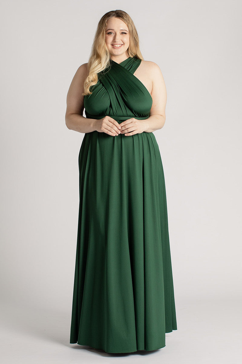 Classic Multiway Infinity Dress in Hunter Green