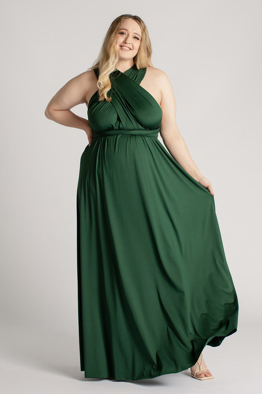 Classic Infinity Dress in Hunter Green