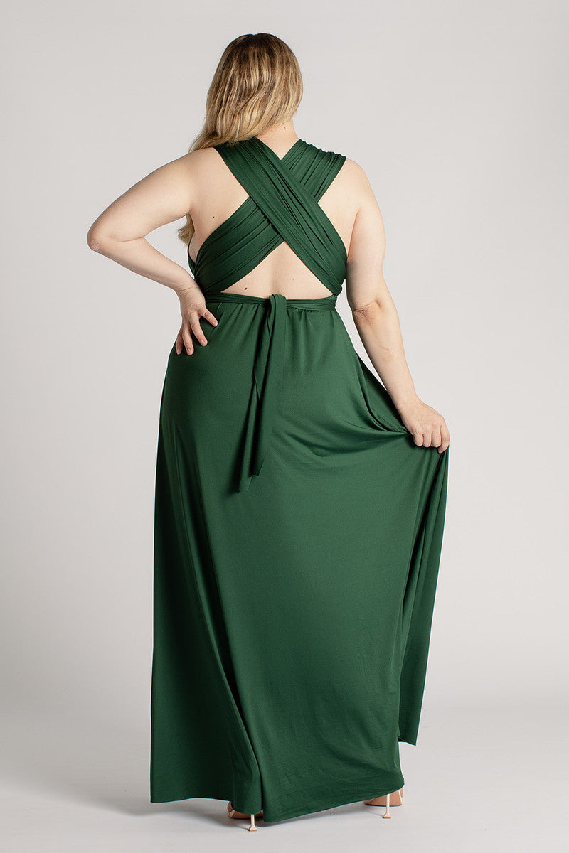 Classic Multiway Infinity Dress in Hunter Green