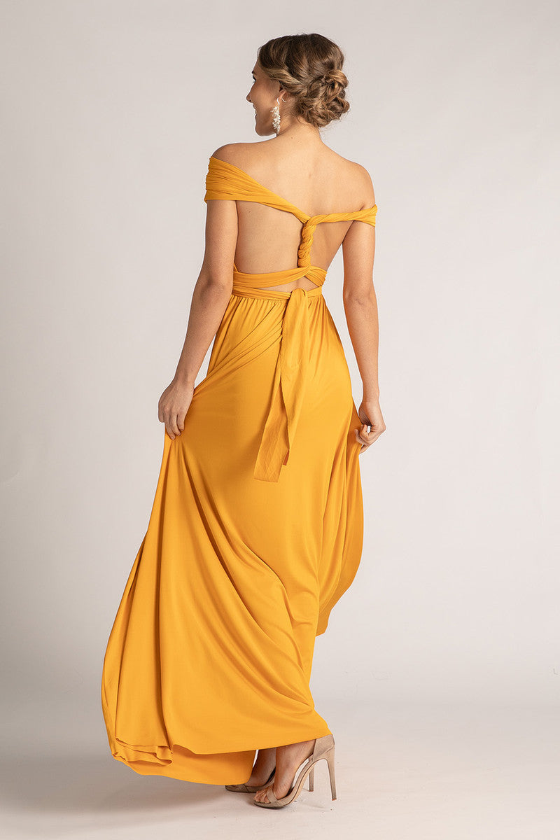 Classic Multiway Infinity Dress in Mustard Yellow