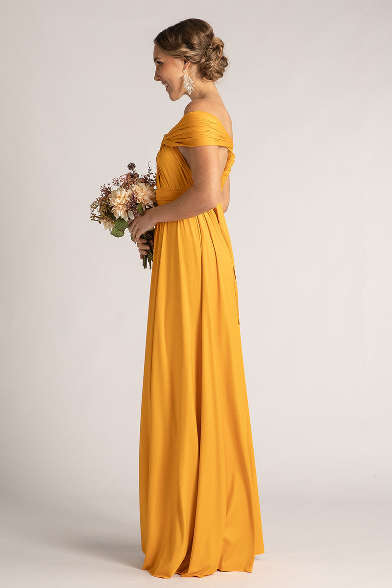 Classic Multiway Infinity Dress in Mustard Yellow