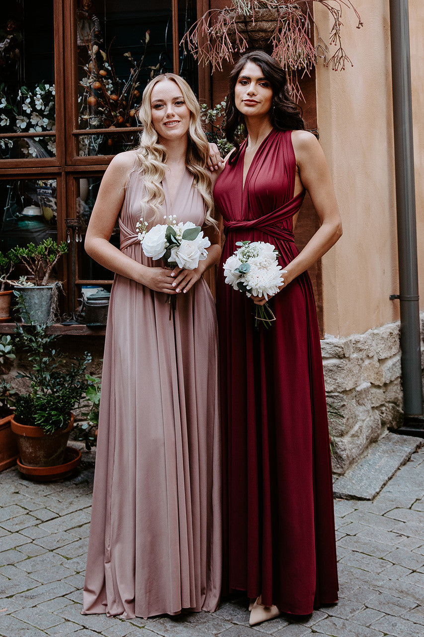 Dark burgundy Infinity Multiway Dress For Formal or Bridesmaids Dress