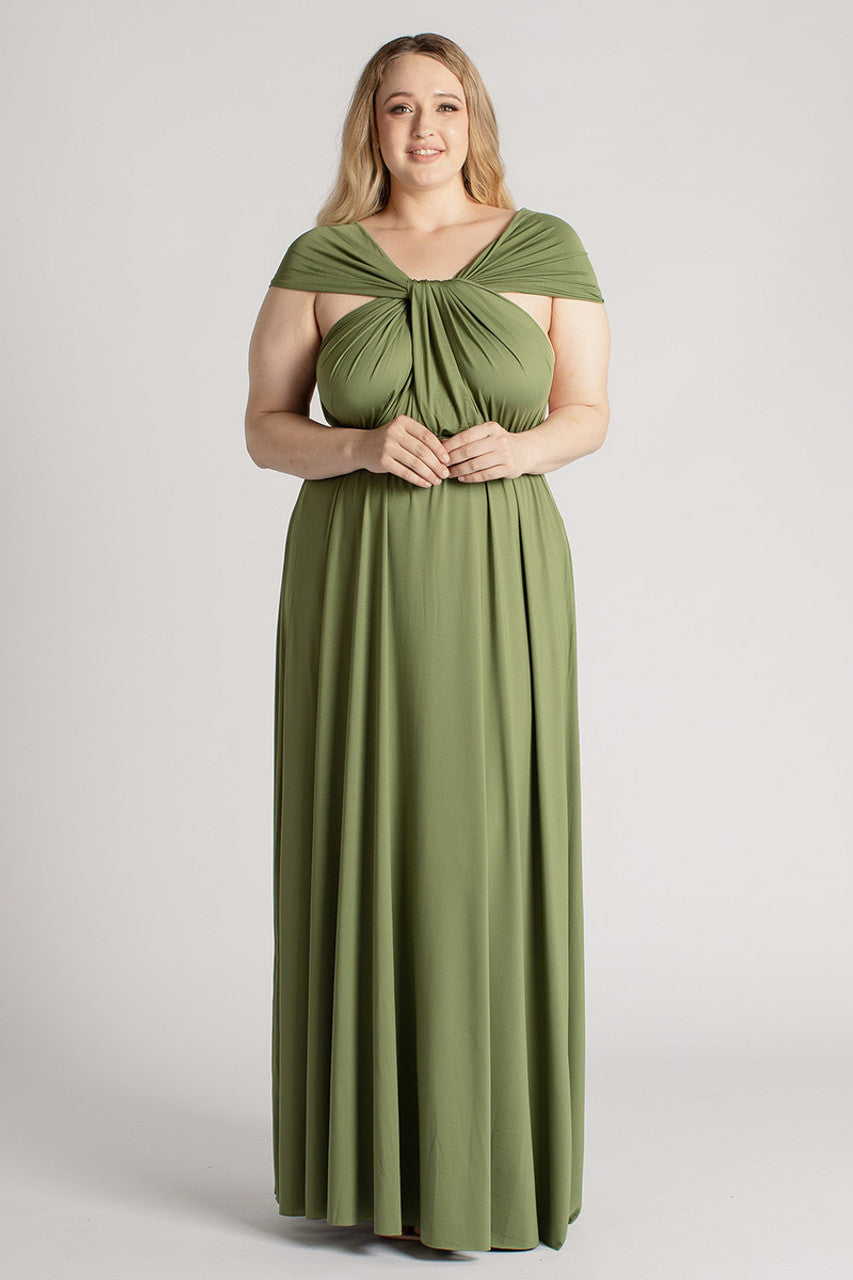 Classic Infinity Dress in Olive Green