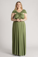 Classic Infinity Dress in Olive Green