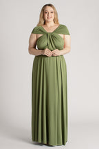 Classic Multiway Infinity Dress in Olive Green