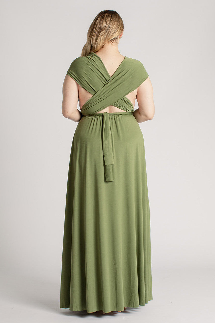 Classic Infinity Dress in Olive Green