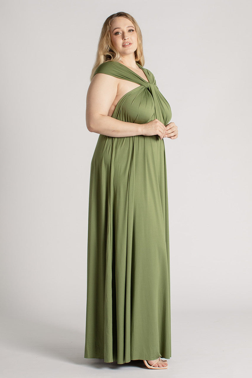 Classic Infinity Dress in Olive Green