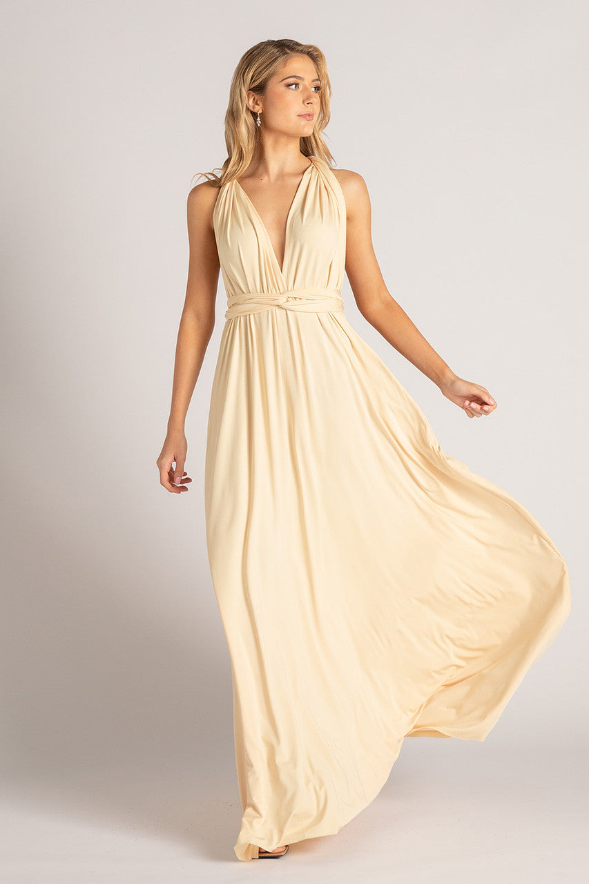 Classic Multiway Infinity Dress in Butter Yellow