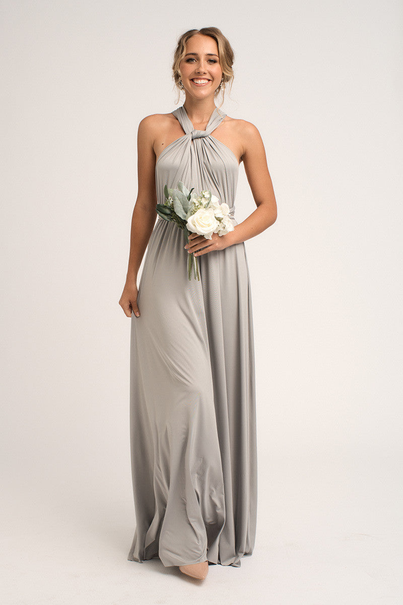 Classic Multiway Infinity Dress in Silver