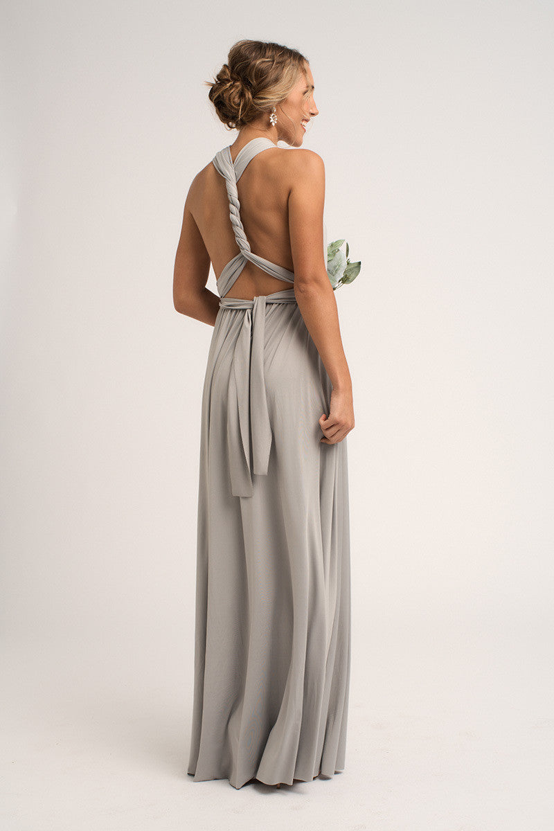 Classic Multiway Infinity Dress in Silver