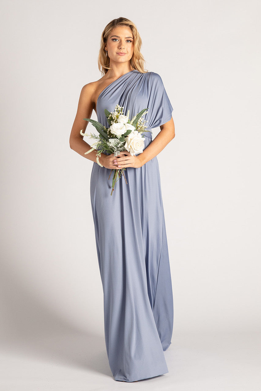 Classic Multiway Infinity Bridesmaids and Formal Dress In Steel Blue