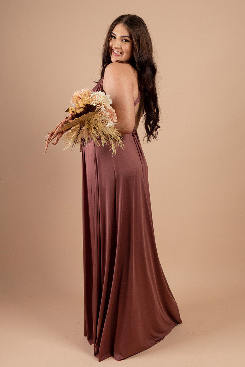 Classic Infinity Dress in Dusty Mauve