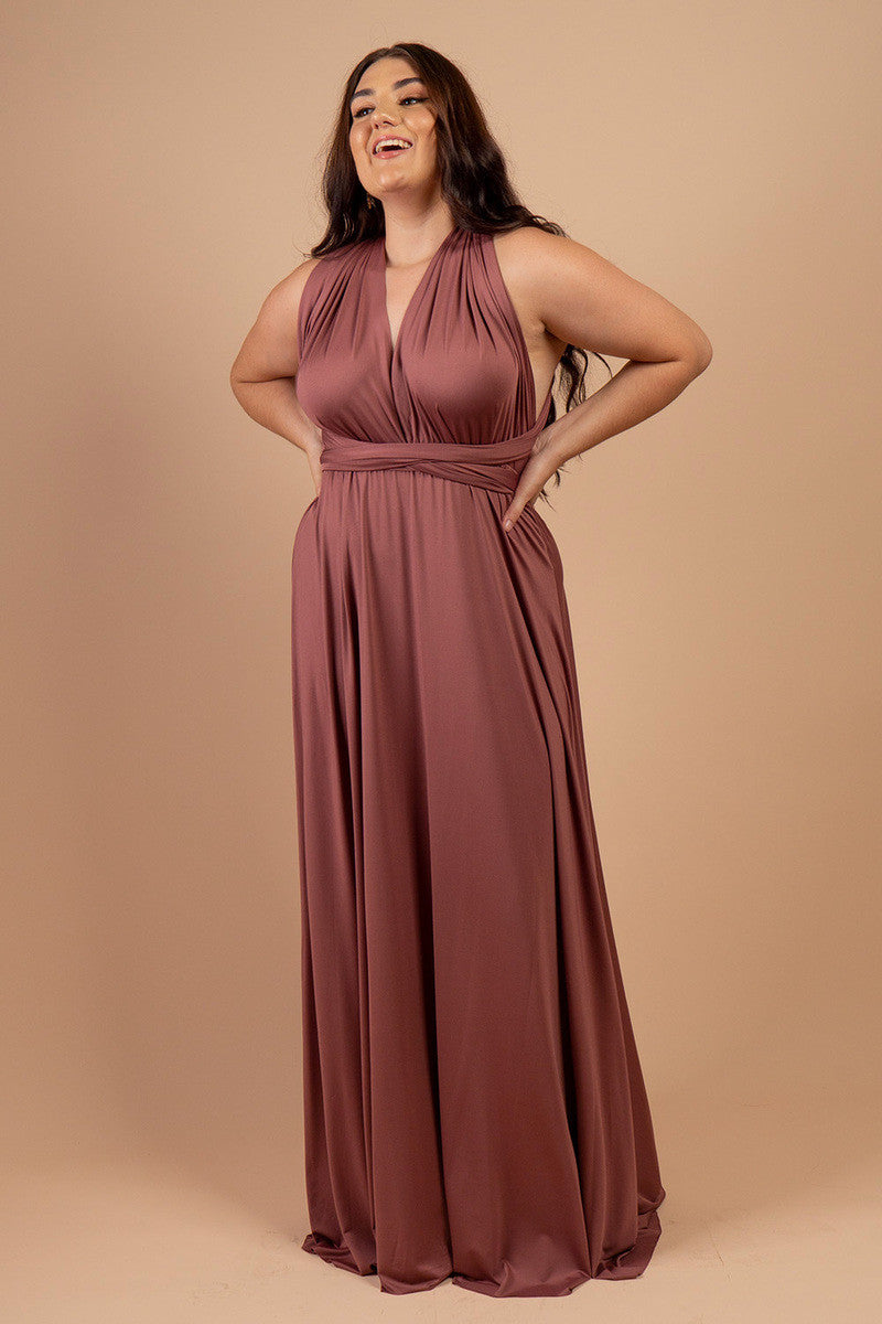 Classic Multiway Infinity Dress in Dusty Mauve
